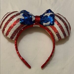 Disney Patriotic Sequin Mouse Ears Headband